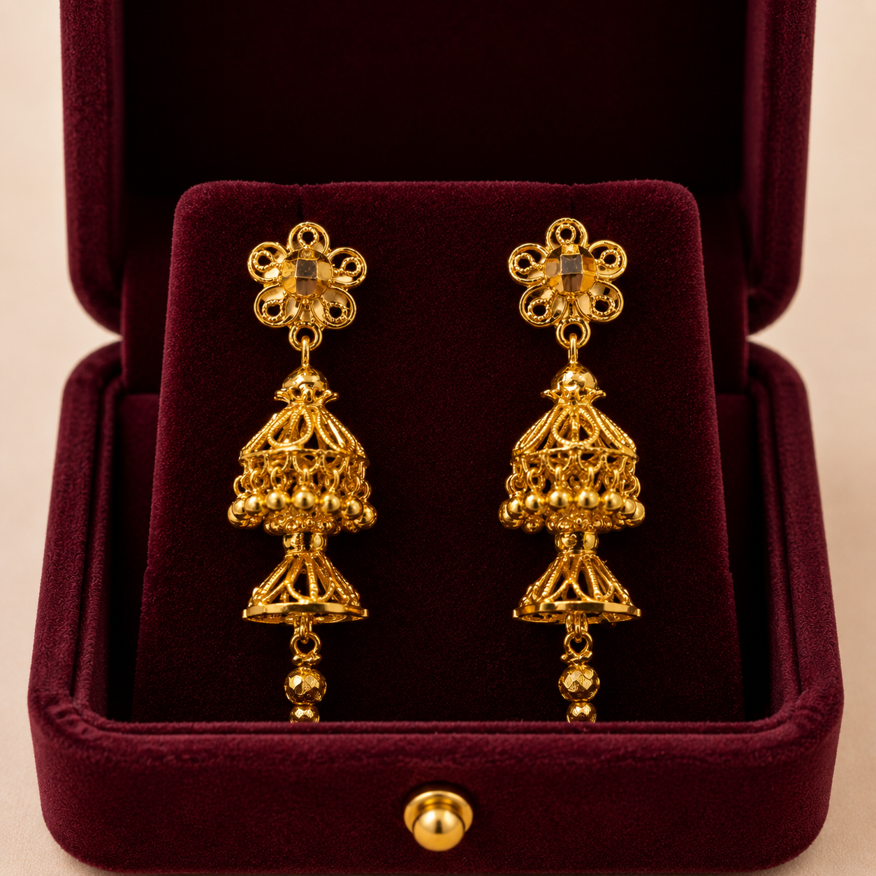 Jhumka Earrings Jewellery at Shree Jai Mata Dii Jewellers
