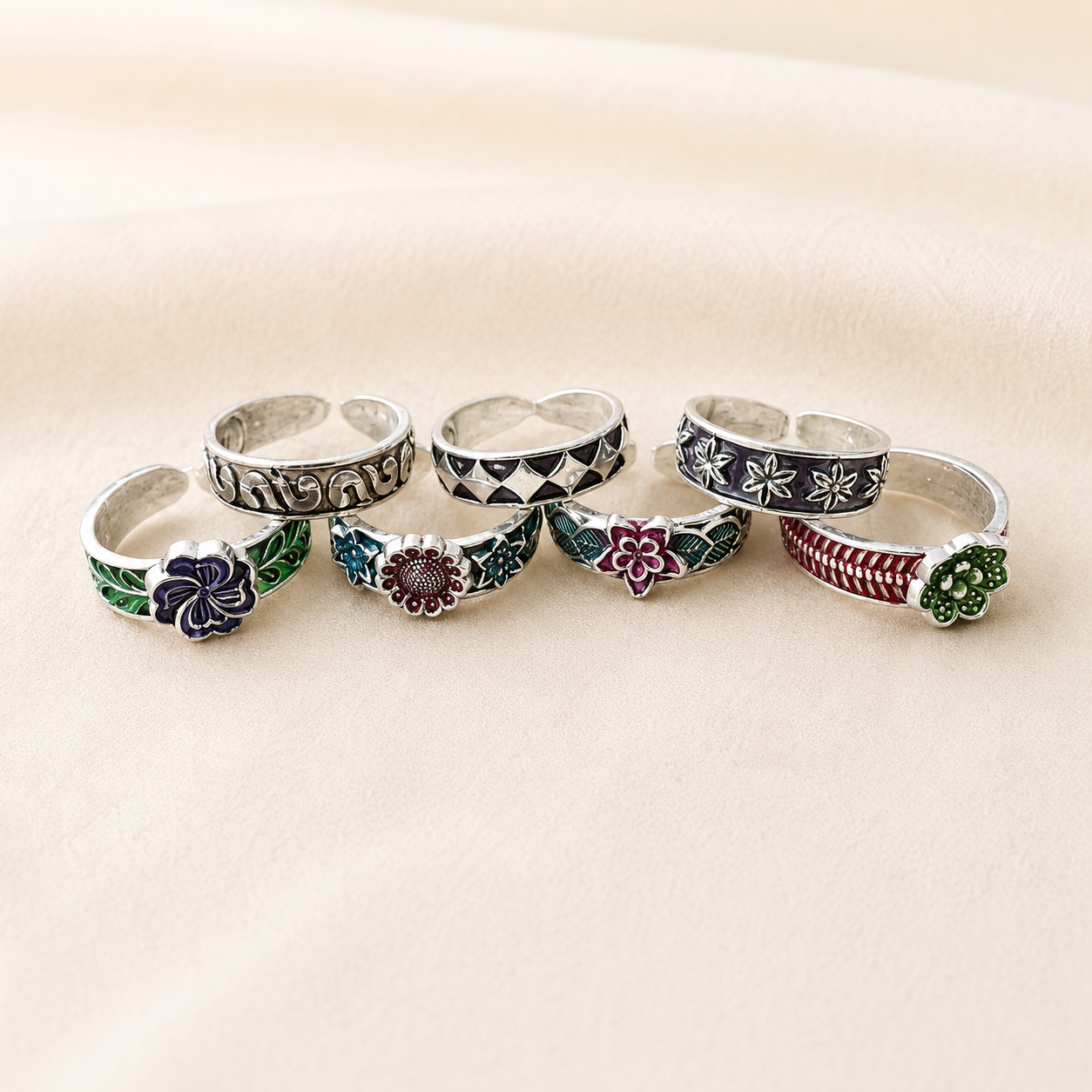 Silver Toe Rings Jewellery at Shree Jai Mata Dii Jewellers