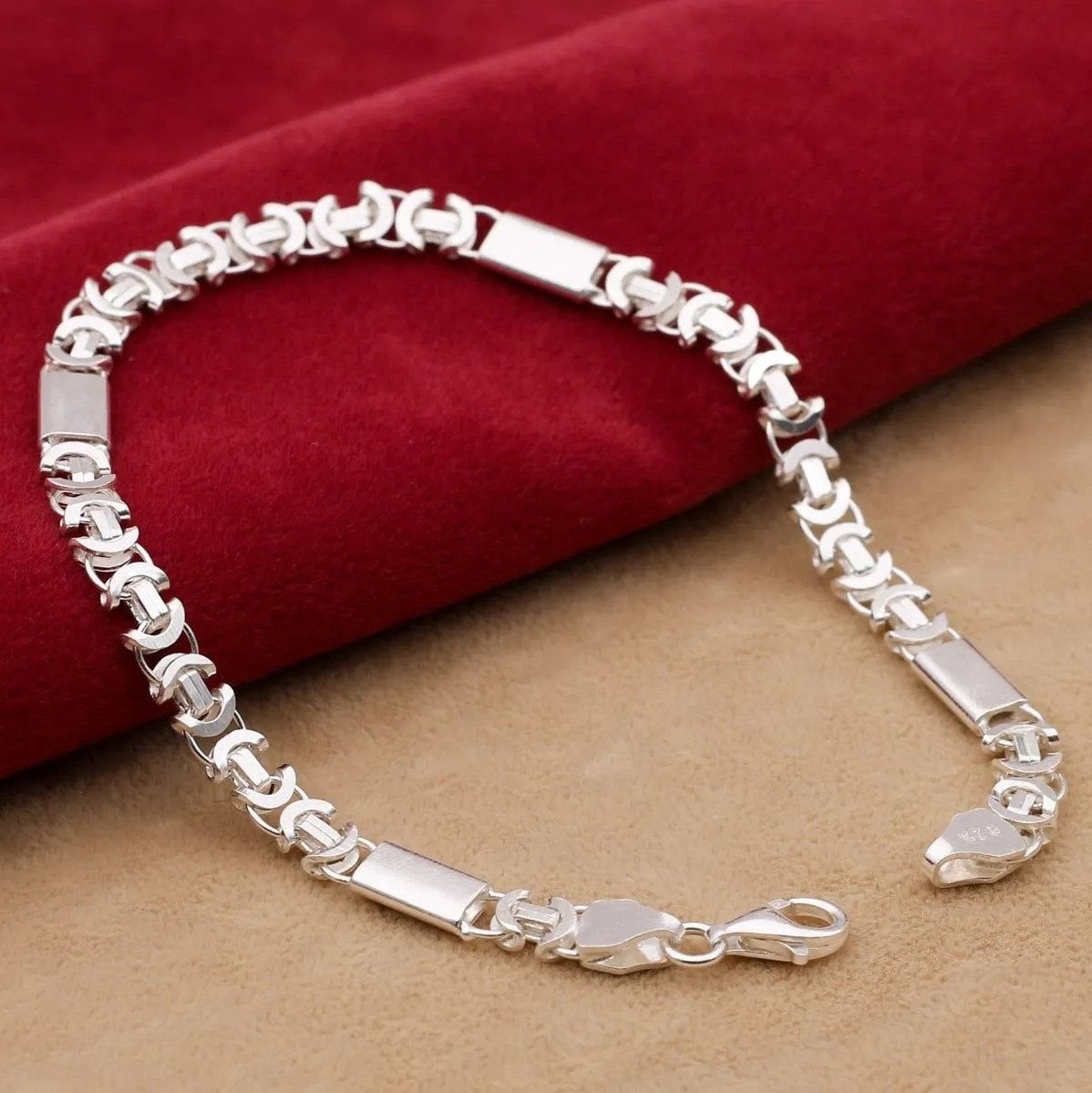Men and Women Silver Bracelet