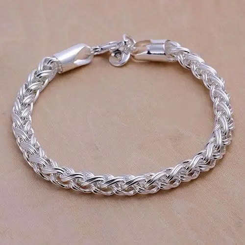 Men and Women Silver Bracelet